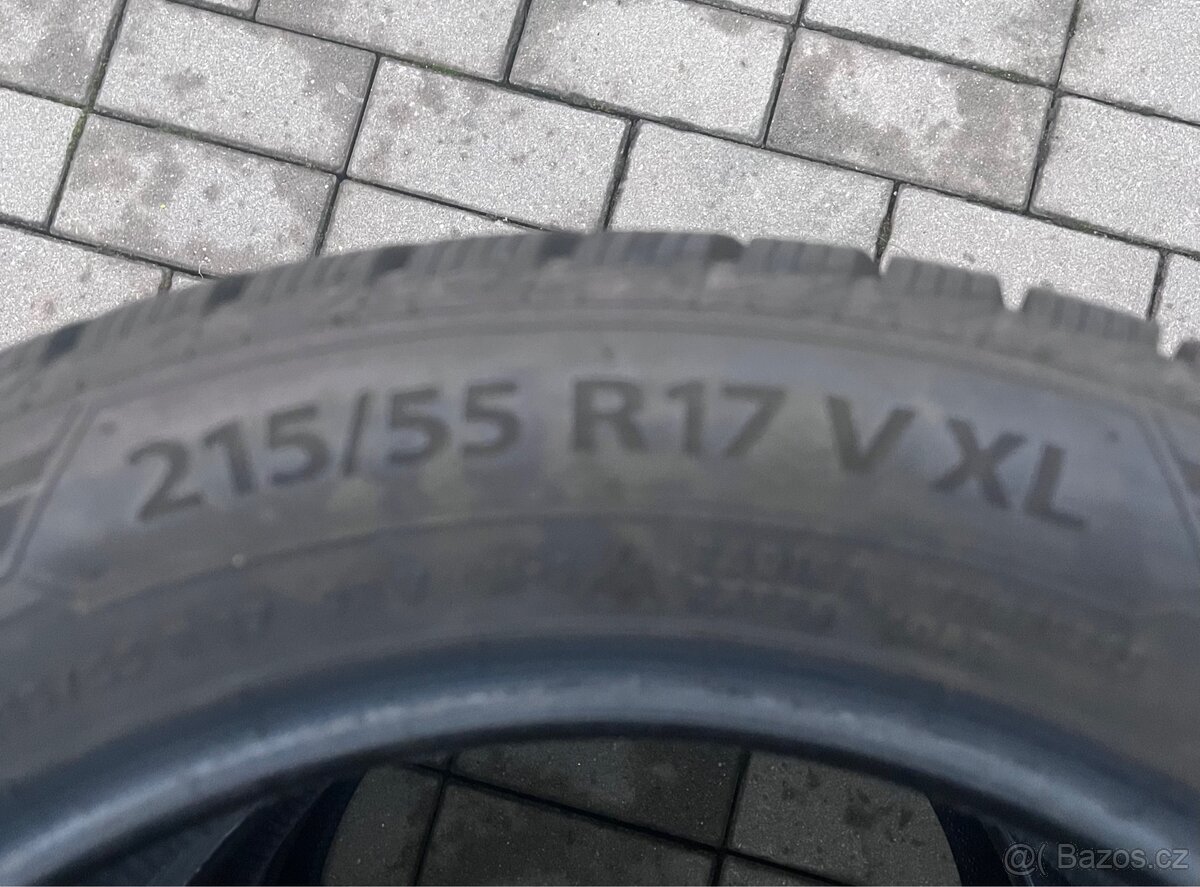 215/55 R17 - 4x zimní Barum 8mm, DOT3623 - 3