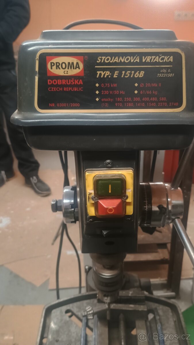 Sloupová vrtačka Proma E 1516B a podstavec - 3