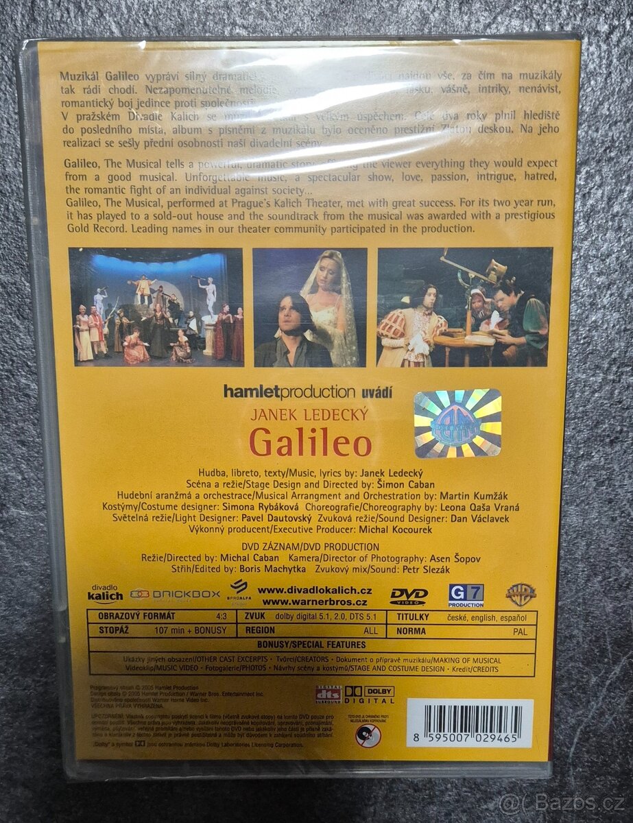 DVD Janek Ledecký - muzikál Galileo - 3