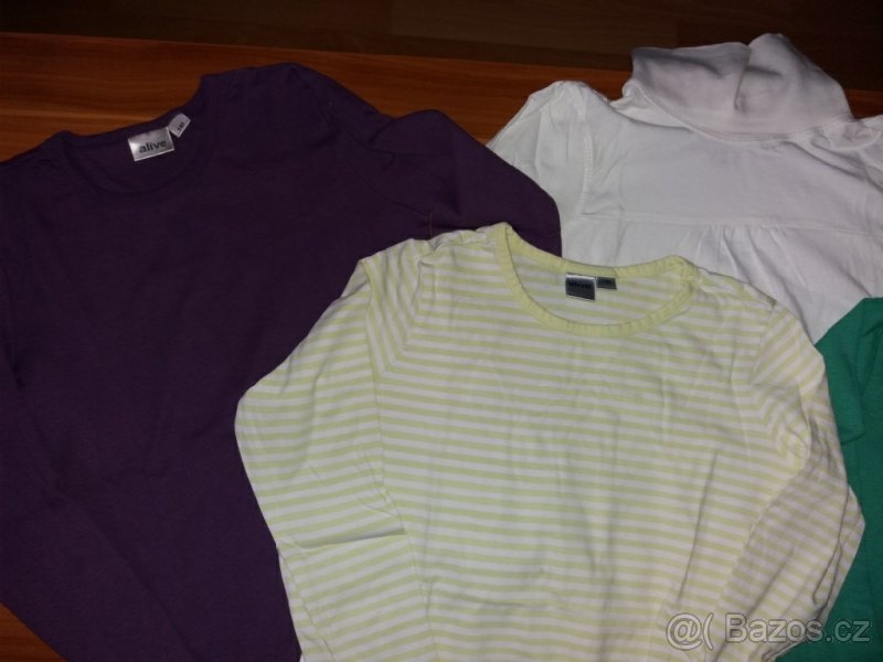 dívčí trička dlouhý rukáv + 2 roláky - 3