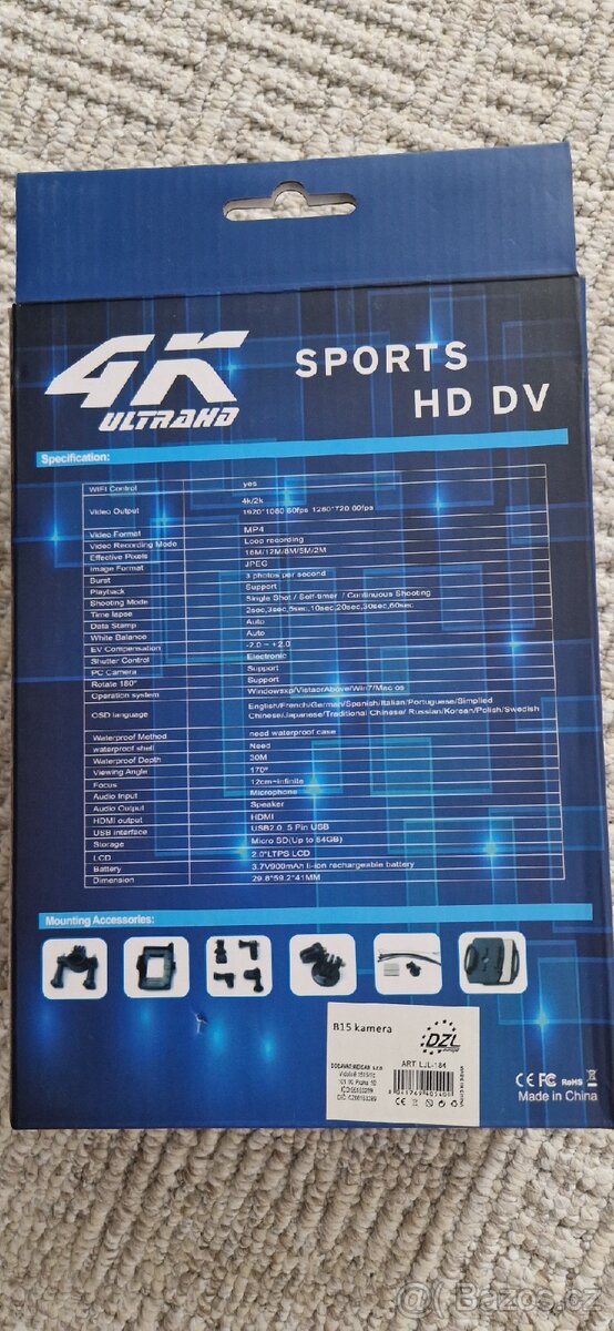 Kamera 4K ultra HD sportovní nová vodotěsná - 3