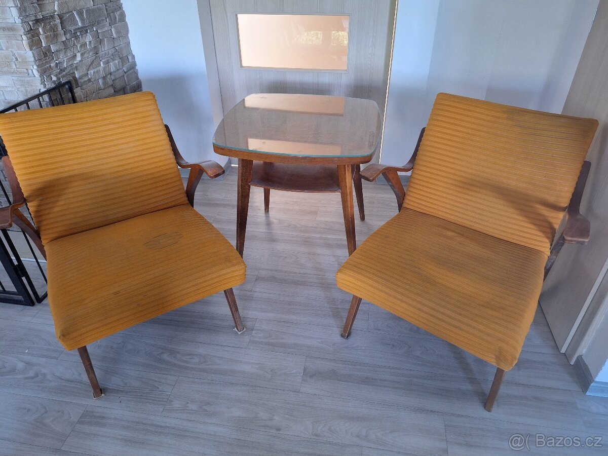 Židle křesla stolek - 3