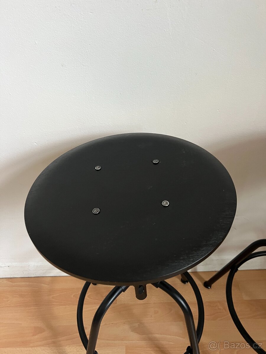 IKEA KULLABERG – 2× barová židle/stolička, černá - 3