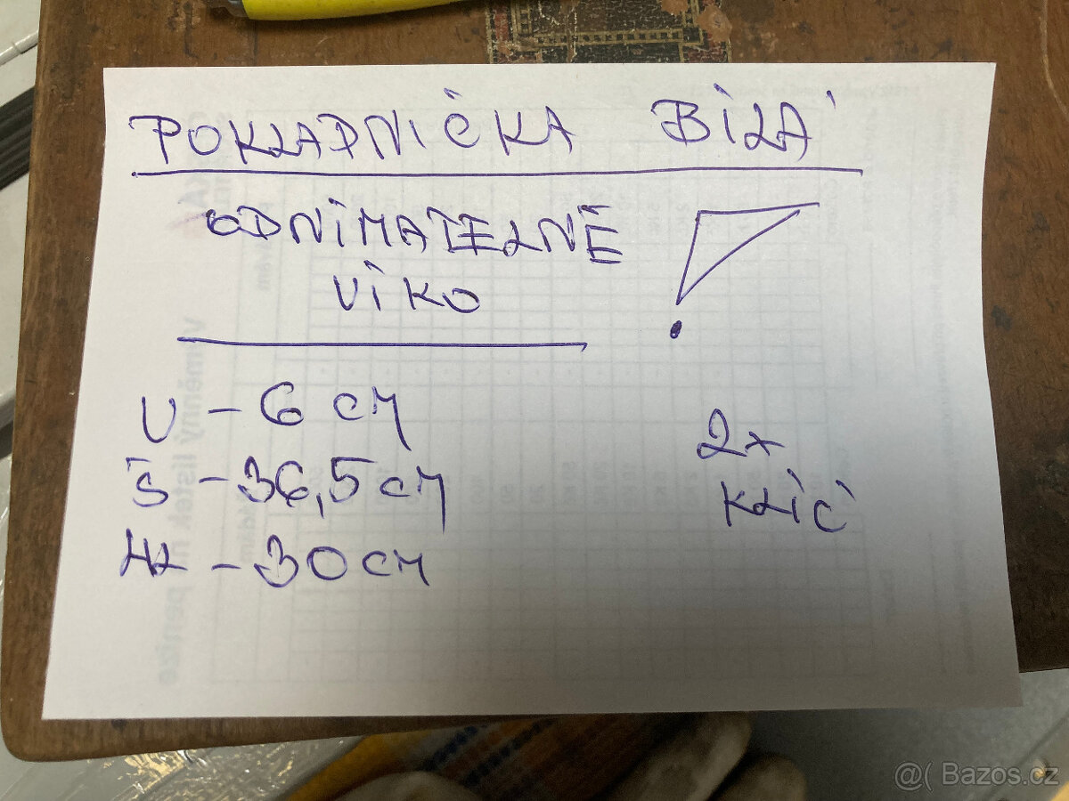 Pokladnička, kasička, trezorek, plechová skříňka 500 kč - 3