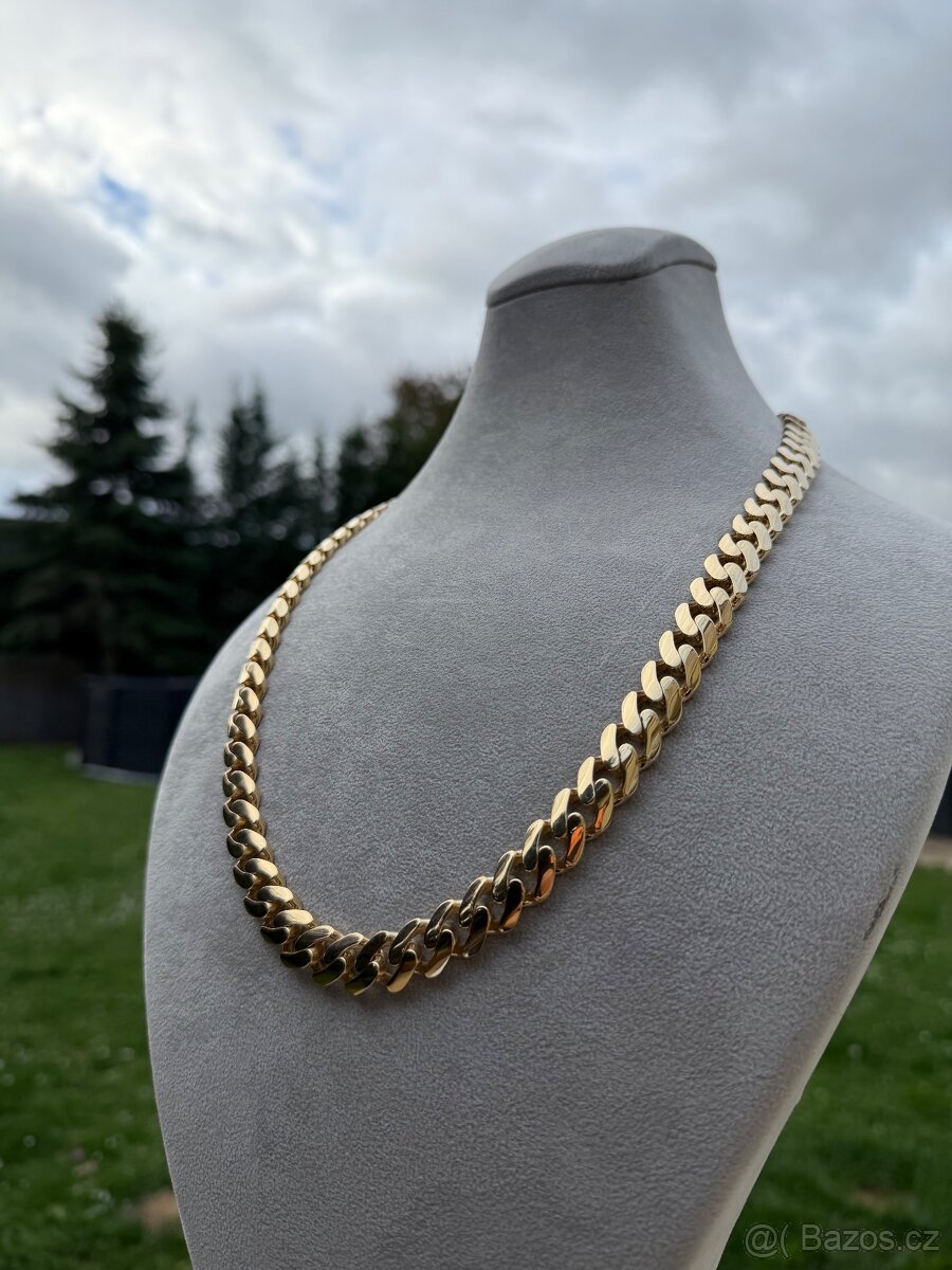 Zlatý řetěz CUBAN CHAIN - 59.97g 65cm - 14mm - NOVÝ ZLATO - 3