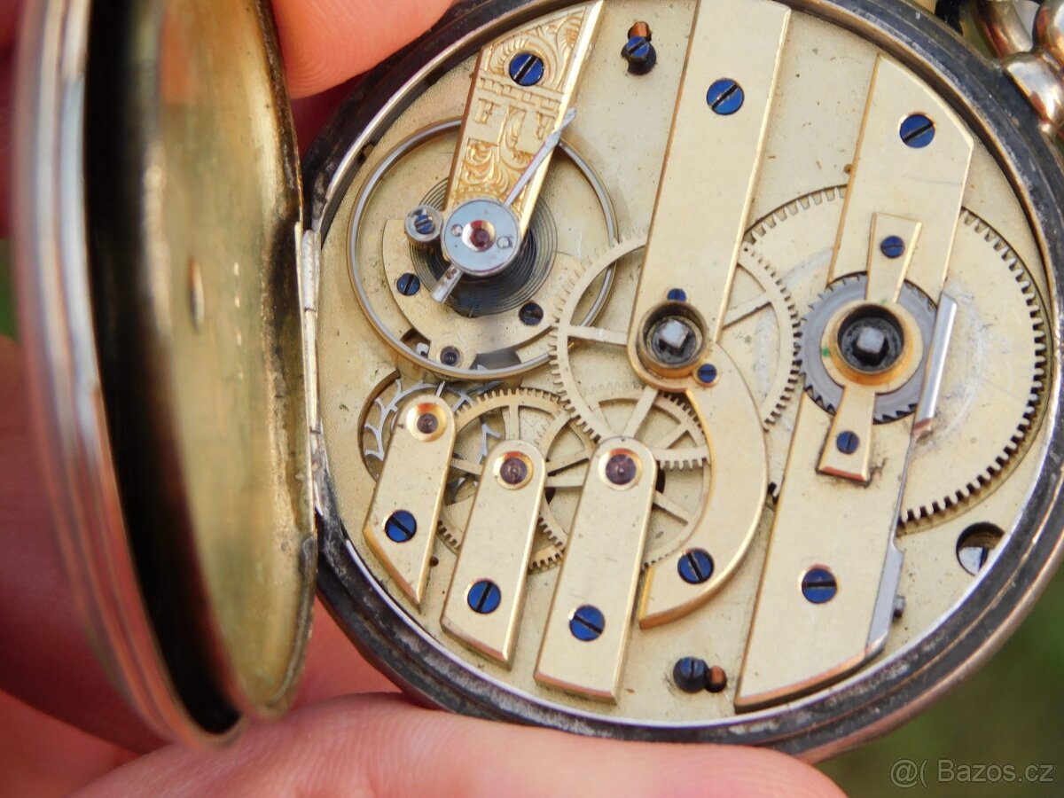 Starožitné kapesní hodinky - klíčovky Francie 1860 - 3