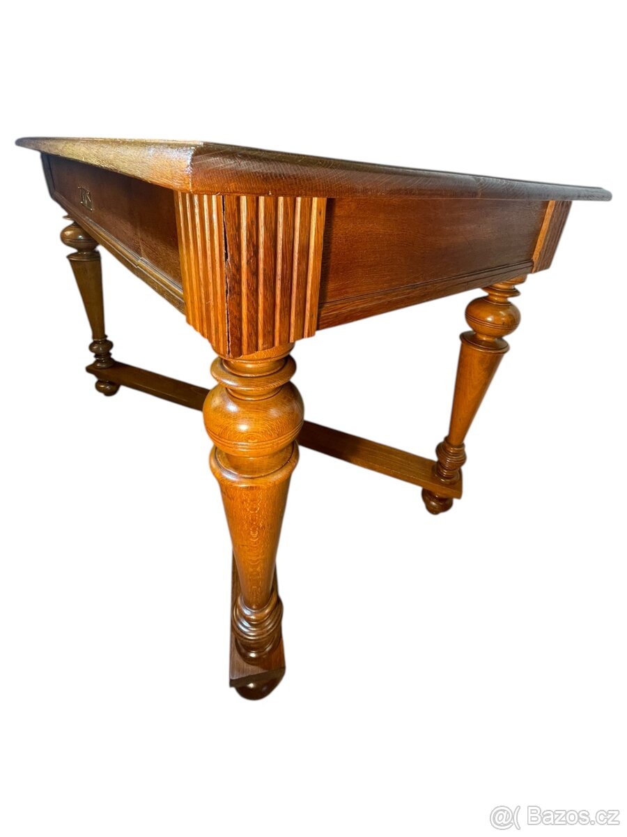 Starožitný dubový stůl – historismus - 3