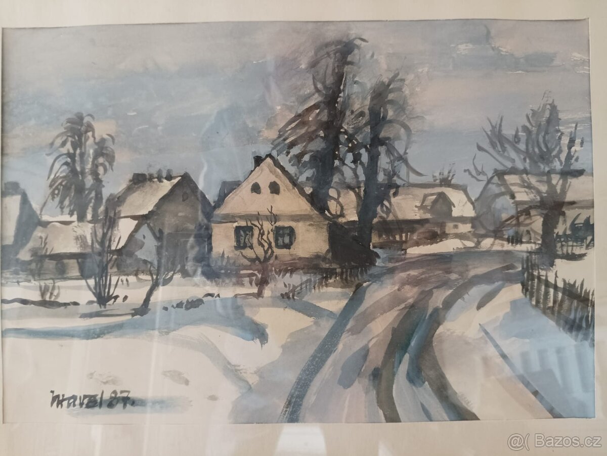 OBRAZ AKVAREL MALÍŘ JIŘÍ HAVEL - 3