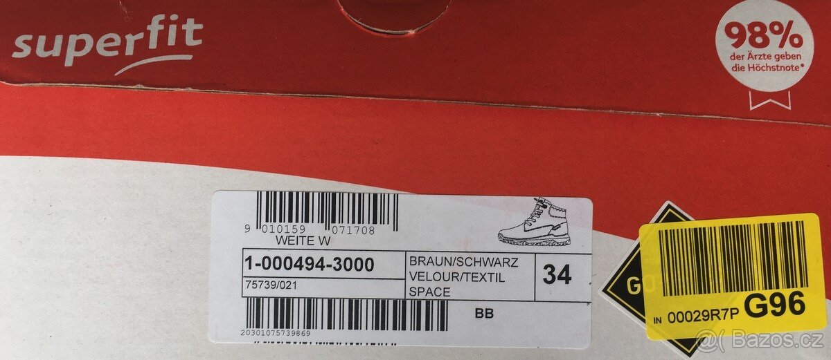 Dětské zimní boty Superfit, vel. 34 - 3