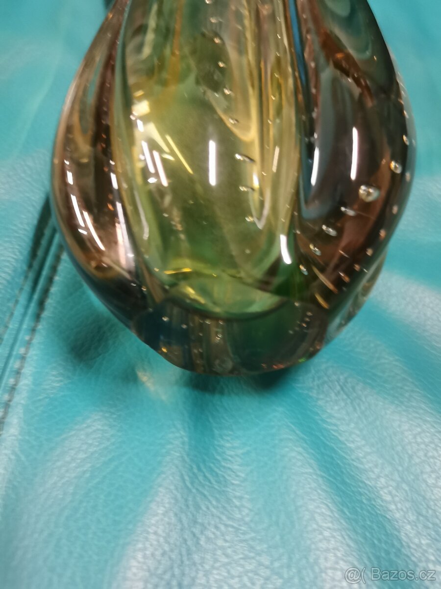 Váza, hutní sklo. - 3