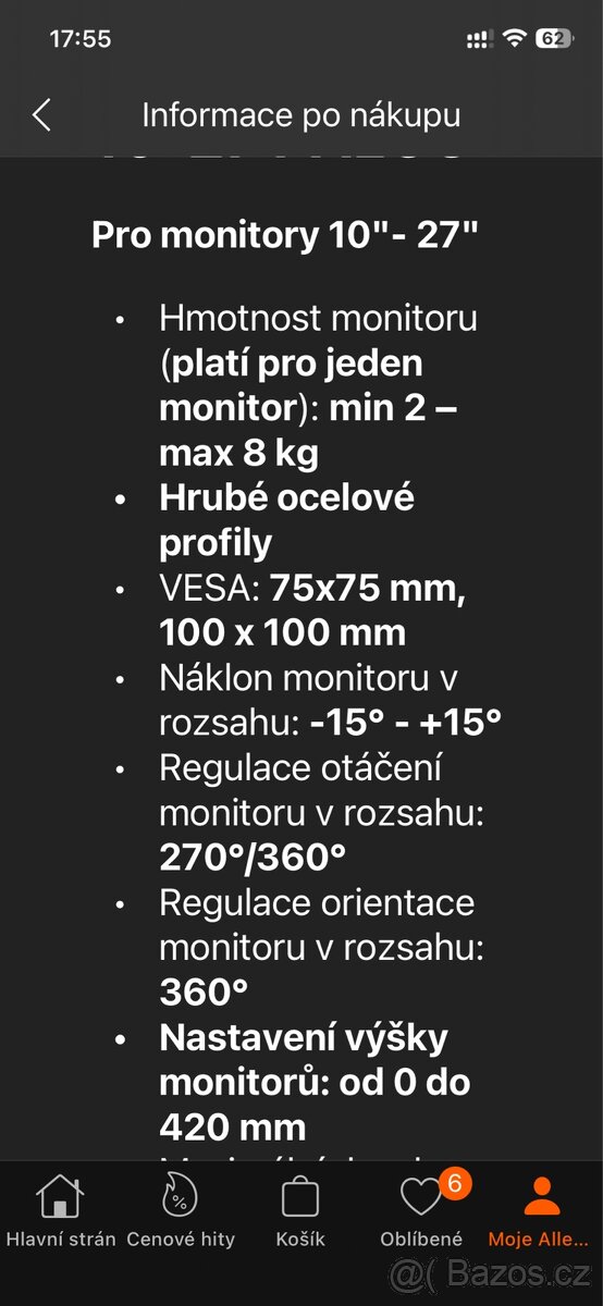 Držák na 2 monitory - 3