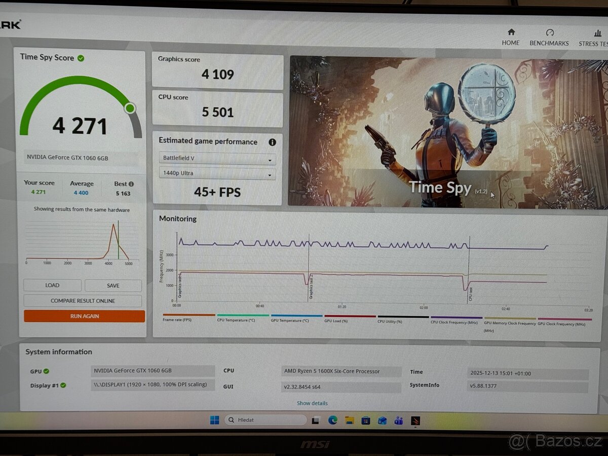 Herní PC Ryzen 5 / 16GB / GTX1060 6GB / 1.5TB - 3