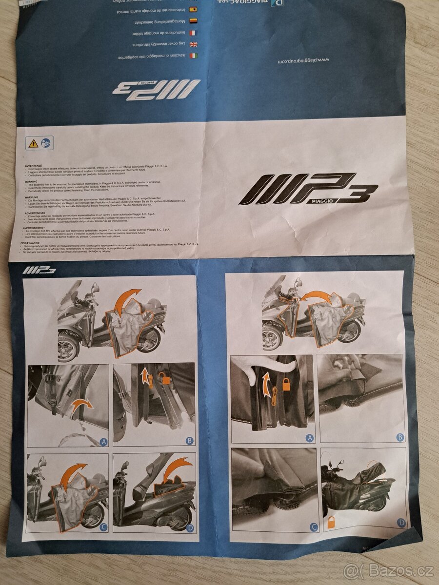 Termo-deka na nohy PIAGGIO MP3 - 3