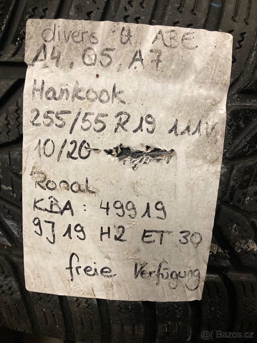 Alu Ronal 255/55/19 zimní audi - 3