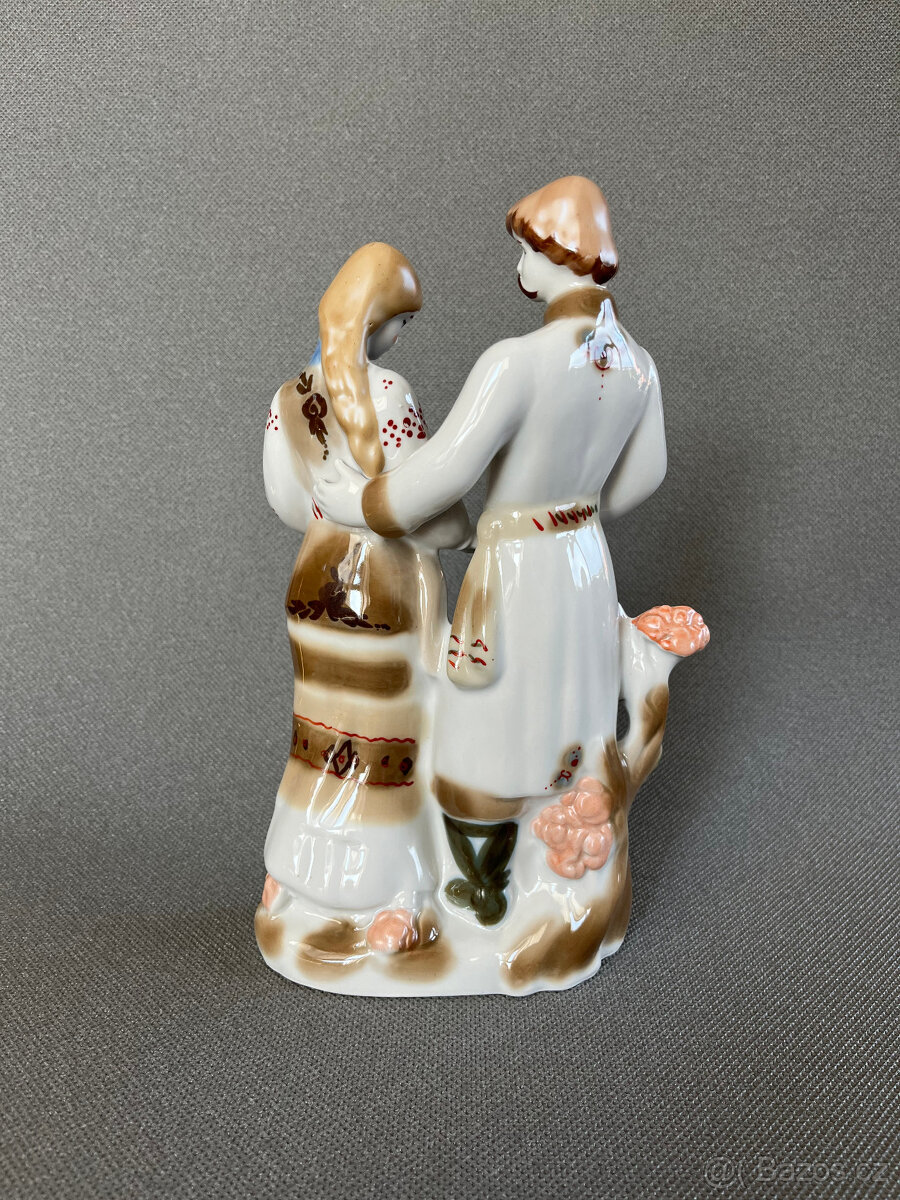 Sběratelská soška Zamilovaný pár 25.5 cm, Polonne USSR - 3