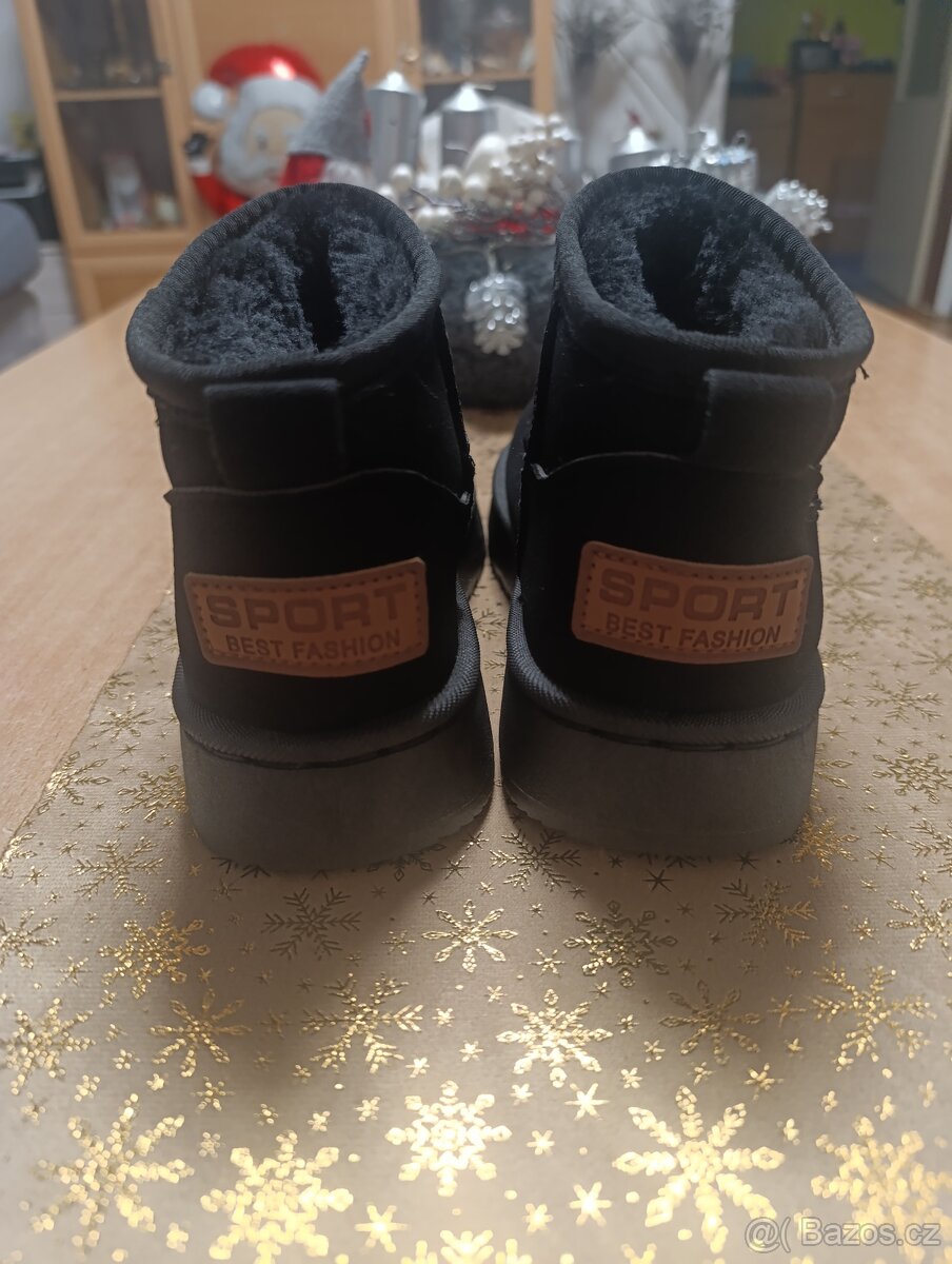 Zimní dívčí boty černé - 3