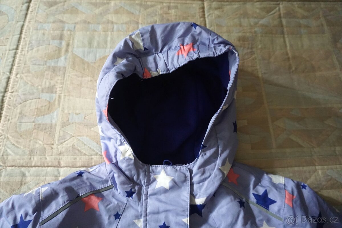 Dětská dívčí zimní bunda s hvězdami vel.110/116 - 3