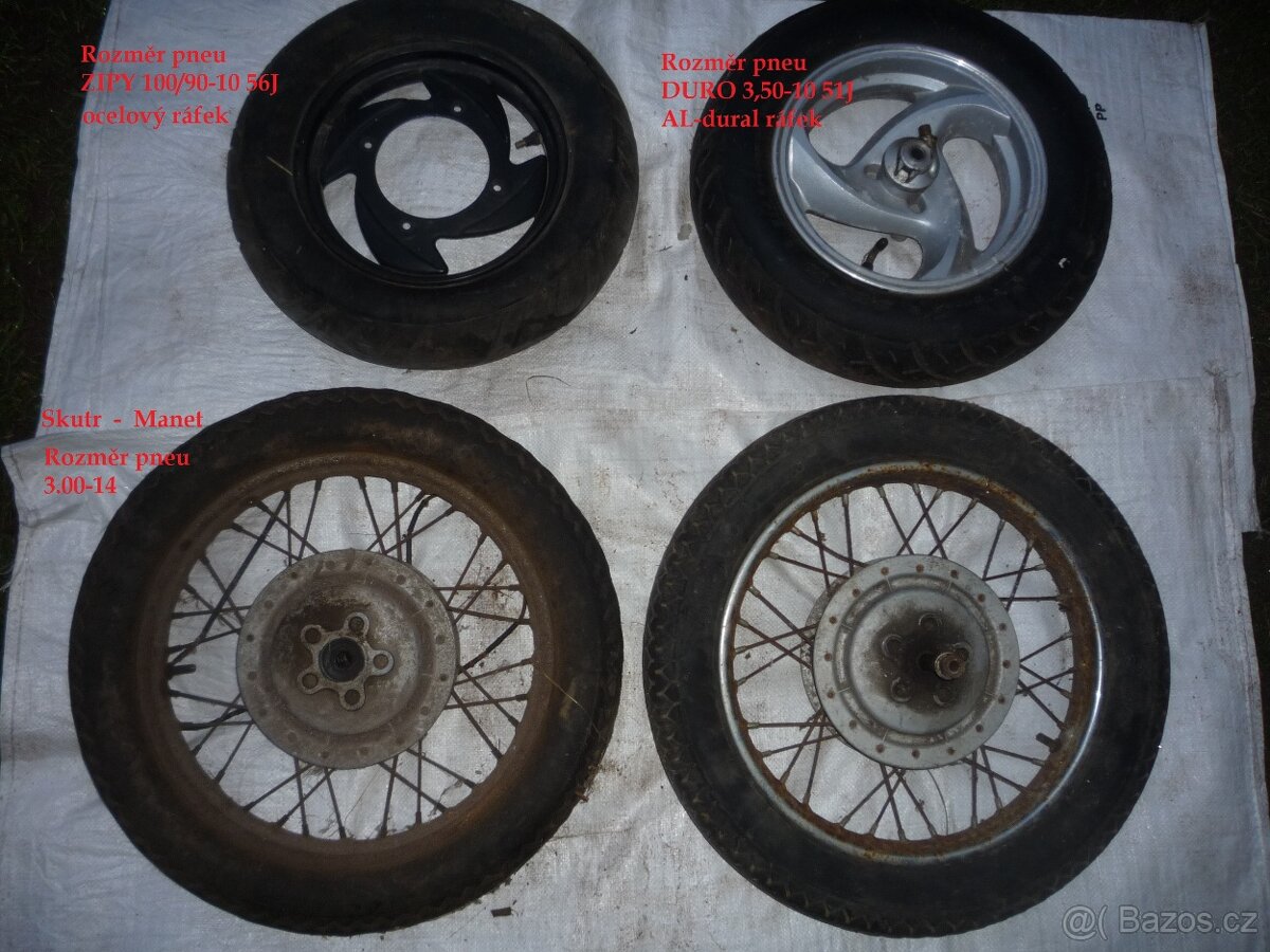 prodám kola na skutr a různé díly na pionýra, na motorky.... - 3