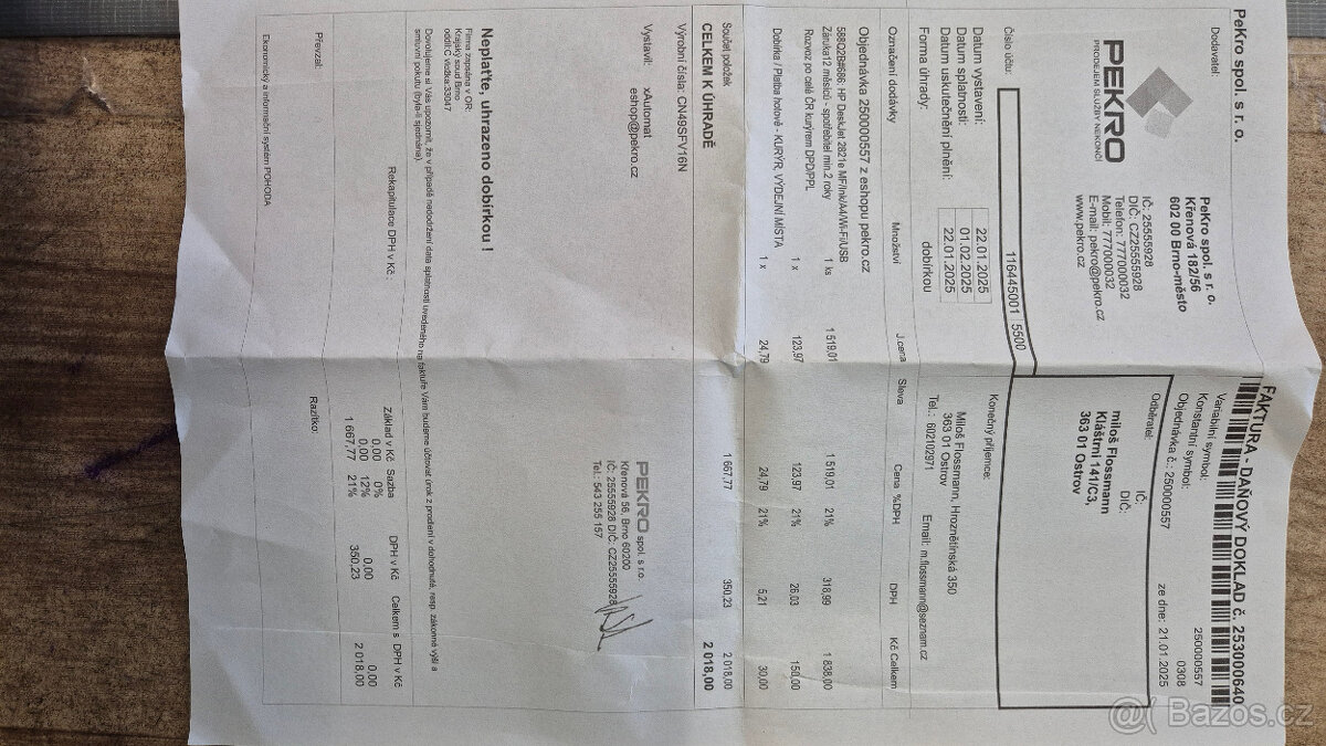 Tiskárna HP DeskJet 2821e All-in-One NOVÁ - 3