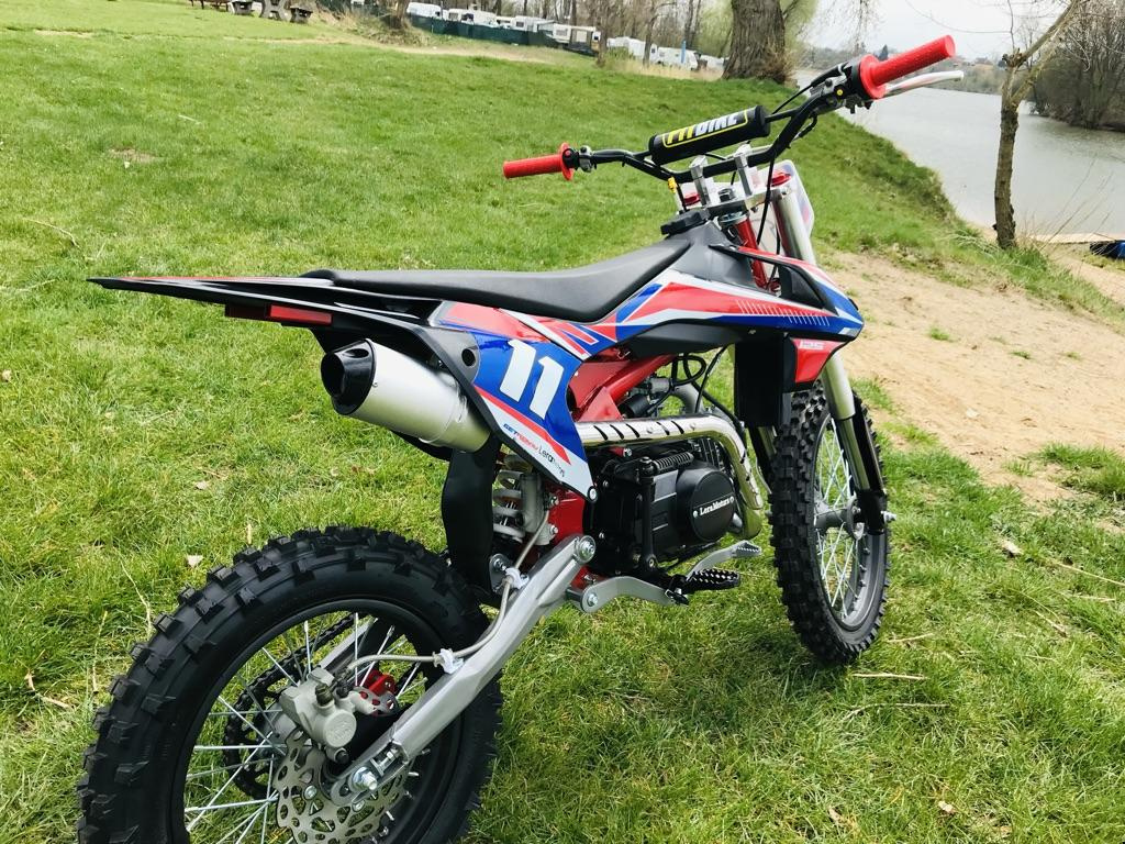 Pitbike Leramotors Shark 125ccm, el. starter, červená