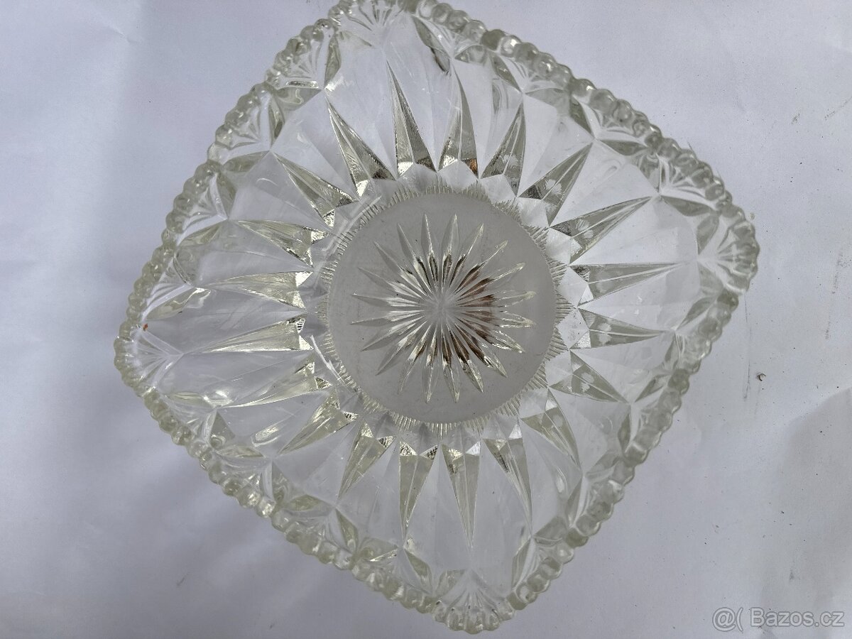 Vintage skleněná mísa - lisované sklo 50.léta - 3