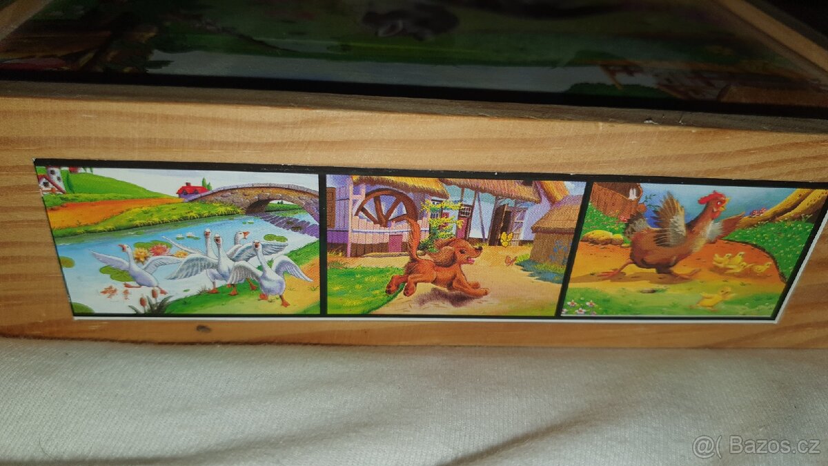 Dřevěné kostky, puzzle pro nejmenší - 3