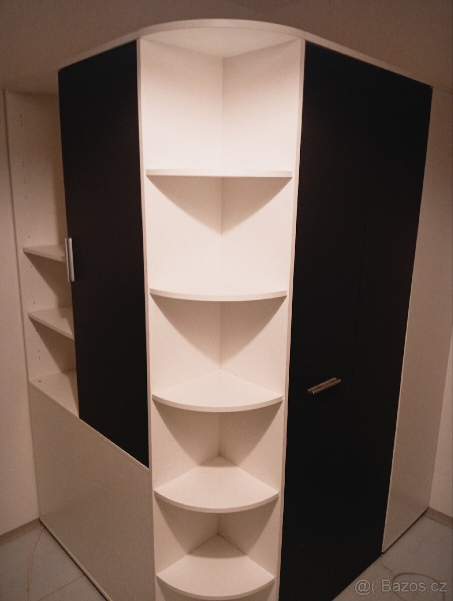 Rohová šatní skříň Young - 3