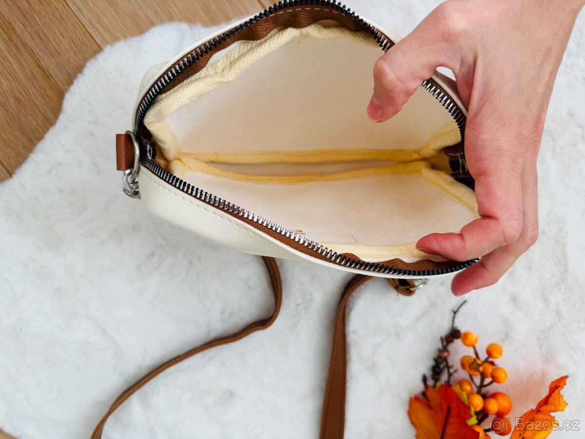Krémová crossbody kabelky - 3