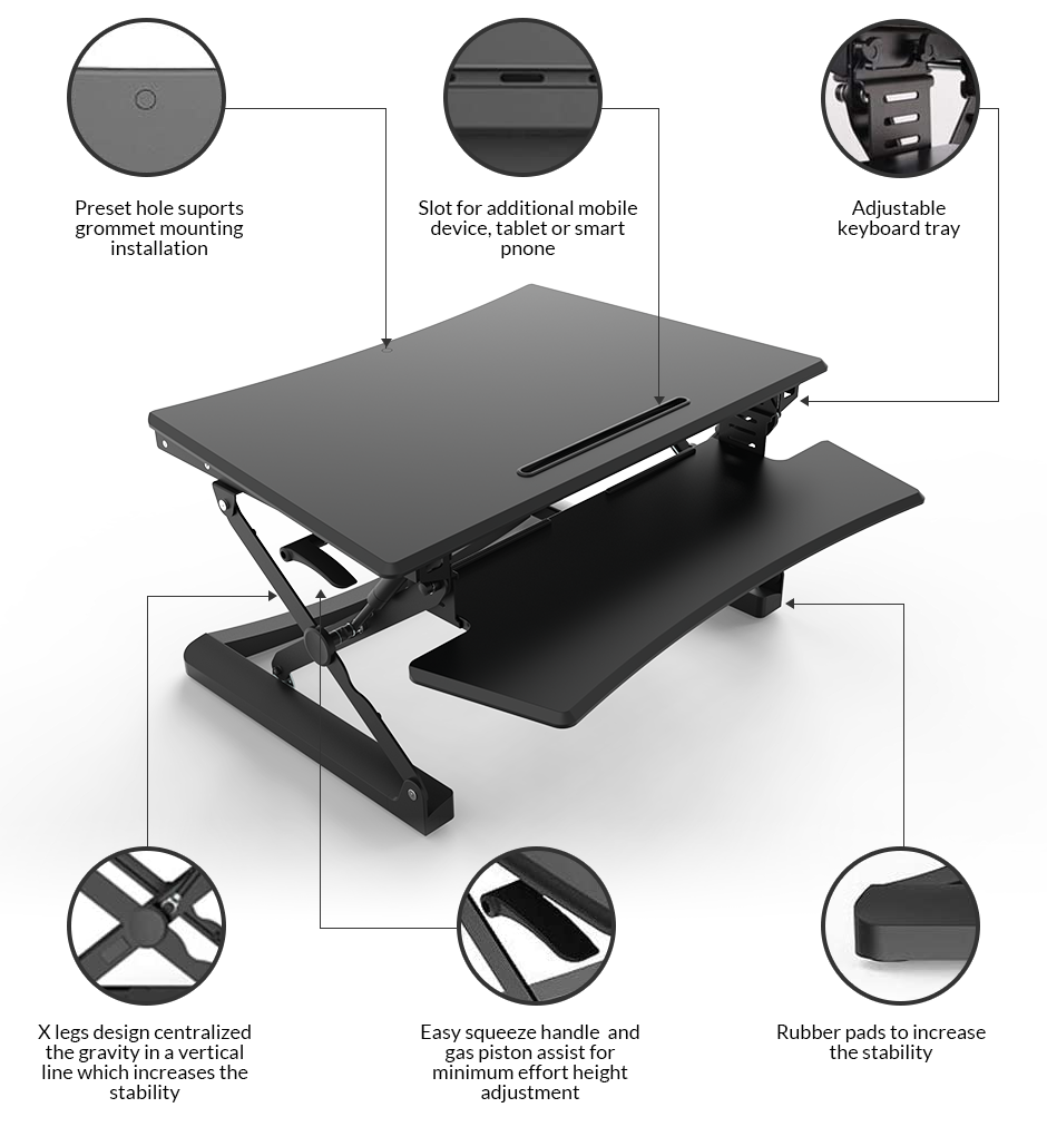 Polohovací kancelářský stůl - 3