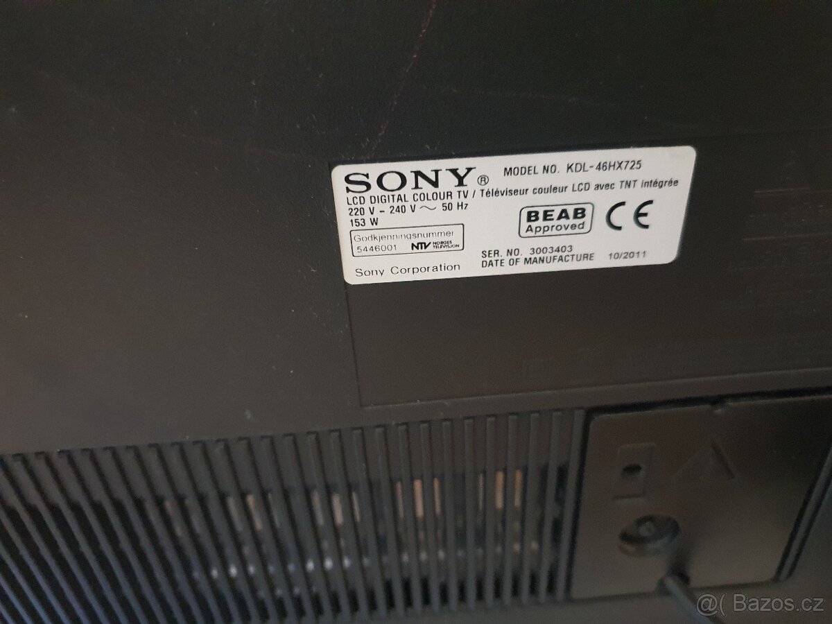 Sony Bravia KDL 46HX725+stojan - 3
