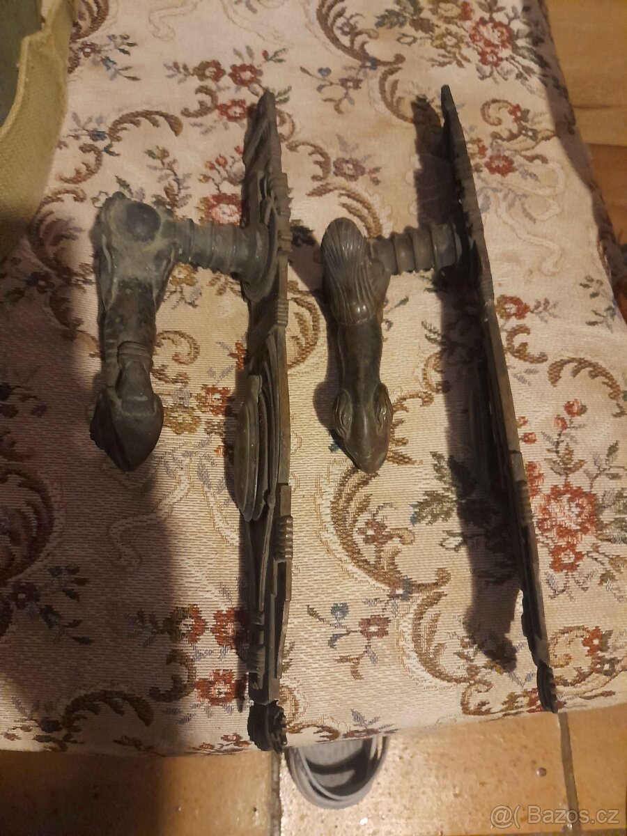 Starožitné bronzové kliky - 3