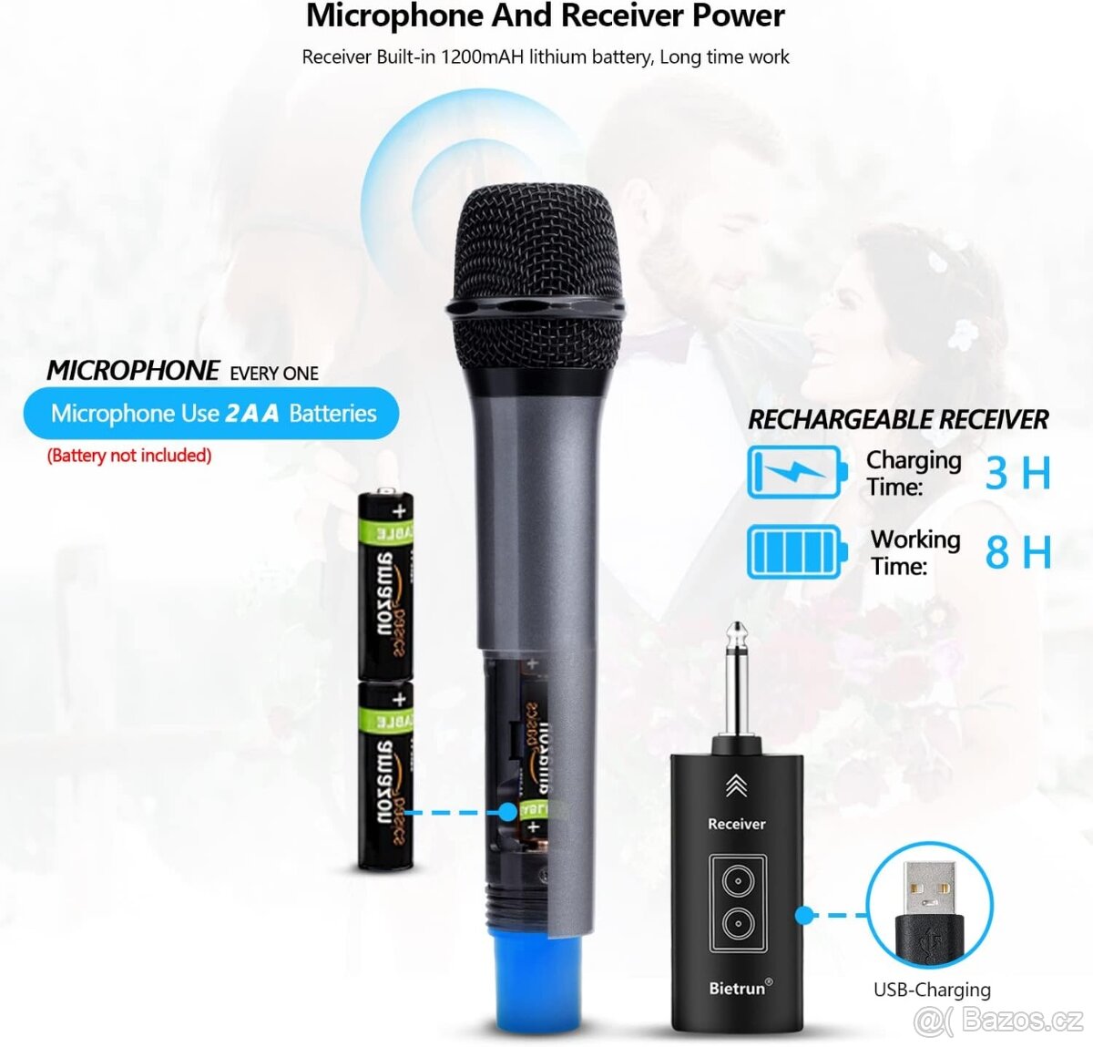 mikrofony VOVIGGOL H21H-1 + 2xBietrun WXM09A - 3