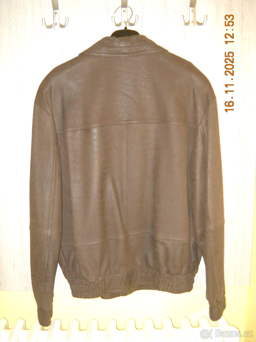 PÁNSKÁ KOŽENÁ BUNDA velikost 52 - 3