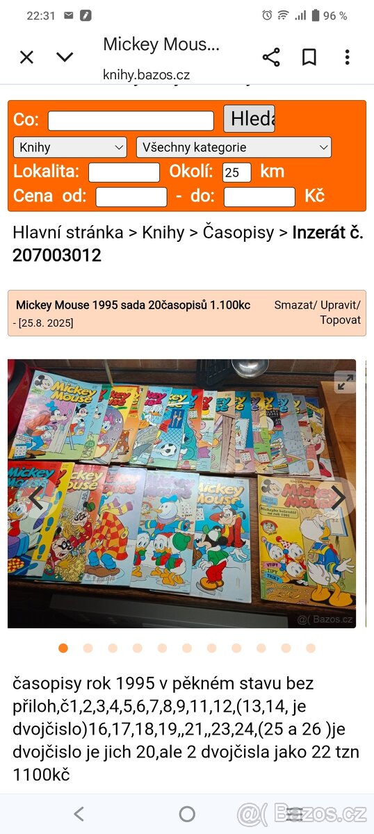 Prodam časopisy Mickey Mause 86ks 5.400 - 3