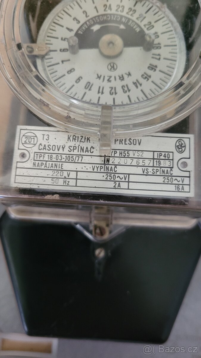 Křižik časovy spinač 16a + retro zvonek a zvonkove trafo - 3