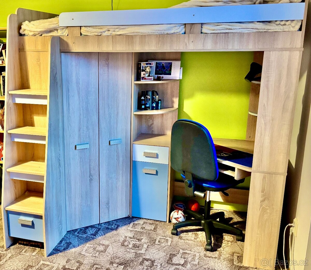 Multifunkční postel (stůl a skříň v jednom) - 3