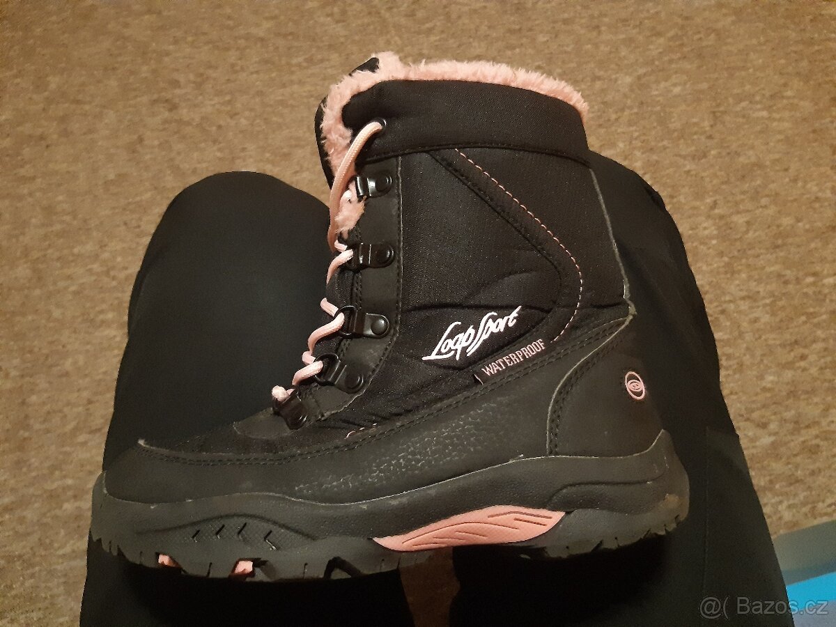 Zateplené dětské boty. Jako nové. Č.34. - 3