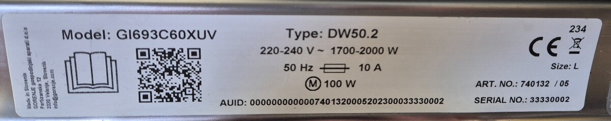 Vestavná Myčka GORENJE - 3