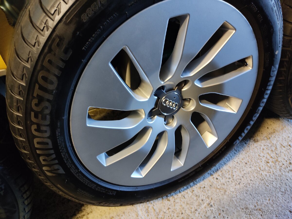 Alu kola Audi A6 A5 A7 5x112 r18 Originál,pneu7m 225/55/18 - 3