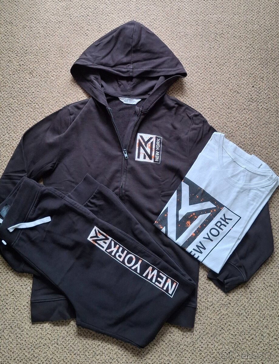 Tepláková souprava chlapecká,tepláky Adidas, H&M,158,164,170 - 3