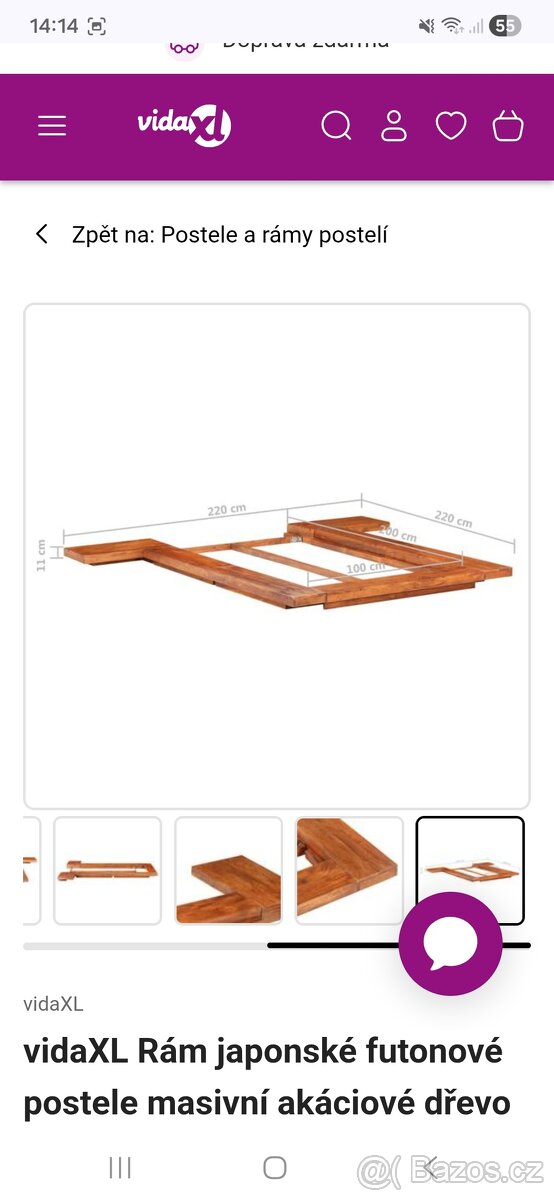 Japonská futonová postel komplet - 3