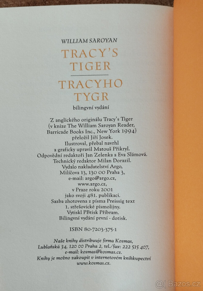Tracyho Tygr, W.Saroyan. Bilingvní vydání - 3