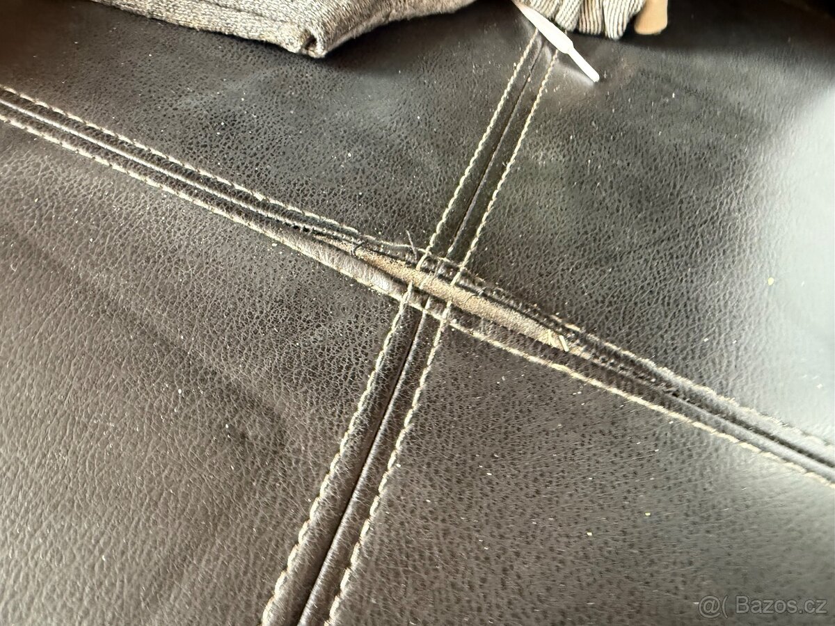 Taburet černá kůže - 3