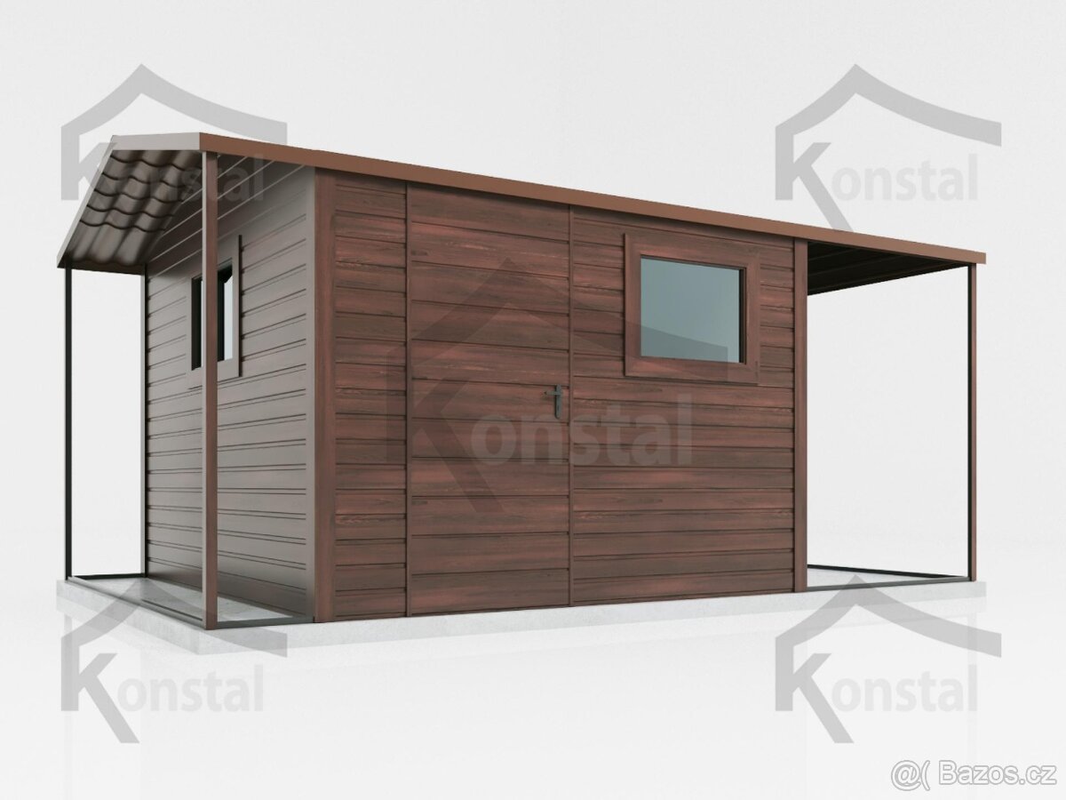 Zahradní domek 4x3m plus 2 přístřešky - 3