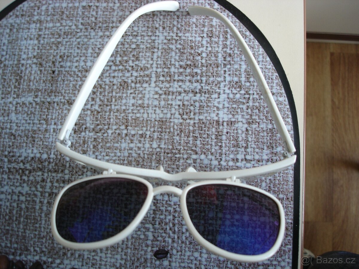 Sluneční brýle s odklápěcím sklem - kovové obroučky - 3