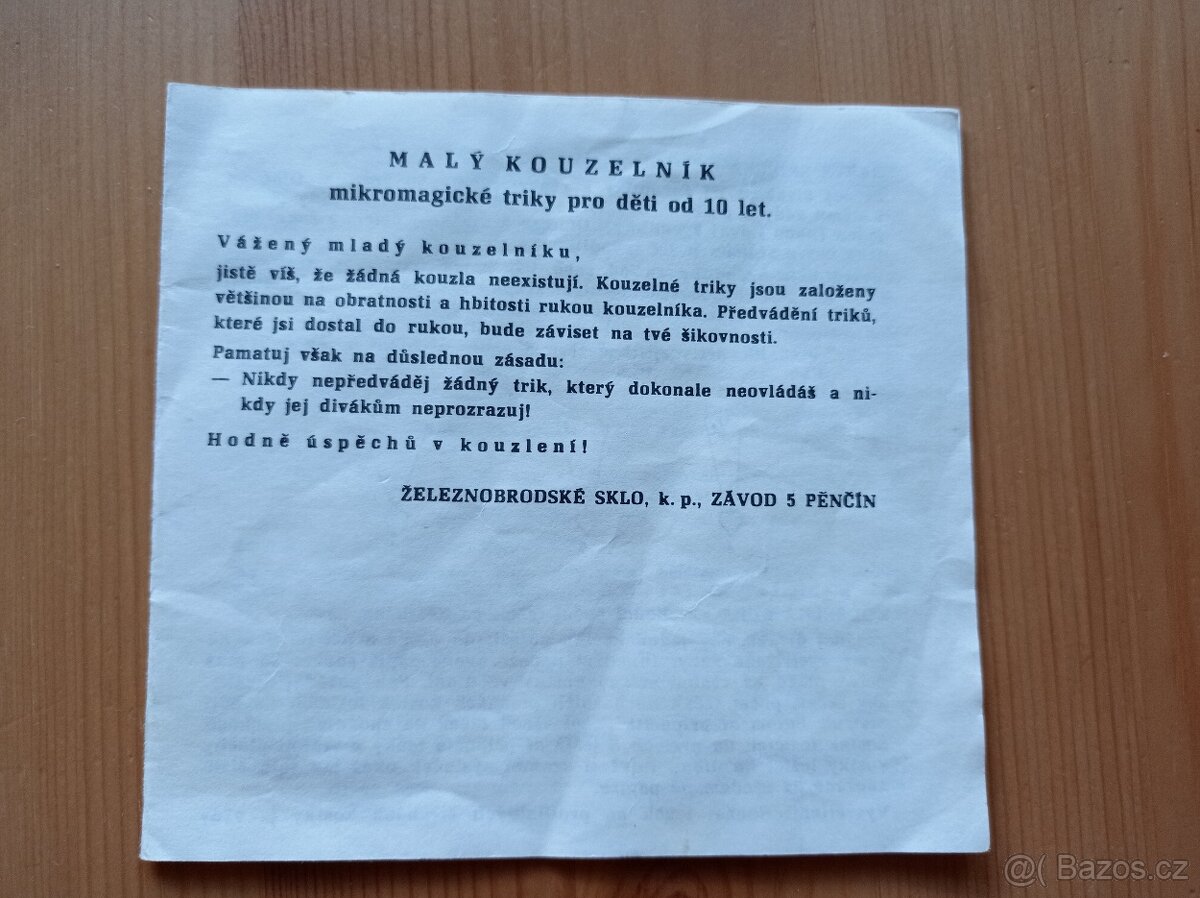 Retro hra Malý kouzelník Železnobrodské sklo - 3