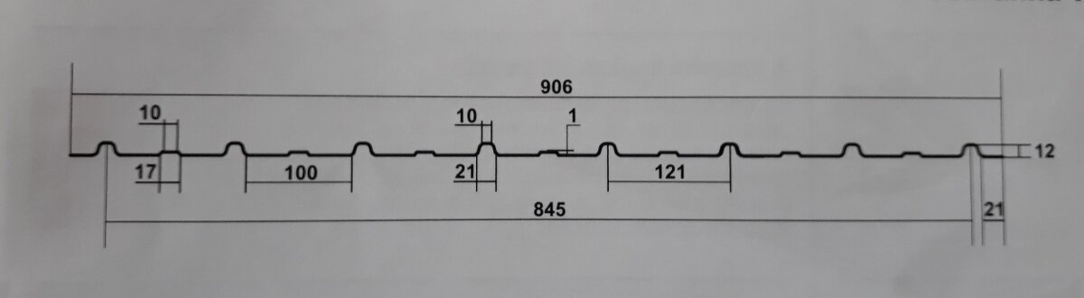 Trapézové plechy 91 x 150cm Černé a Hnědé - 3