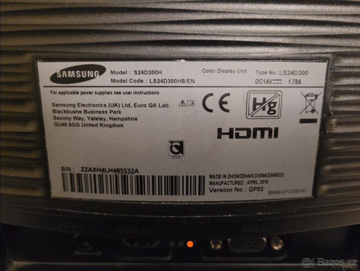 Monitor Samsung S24D300H - 3