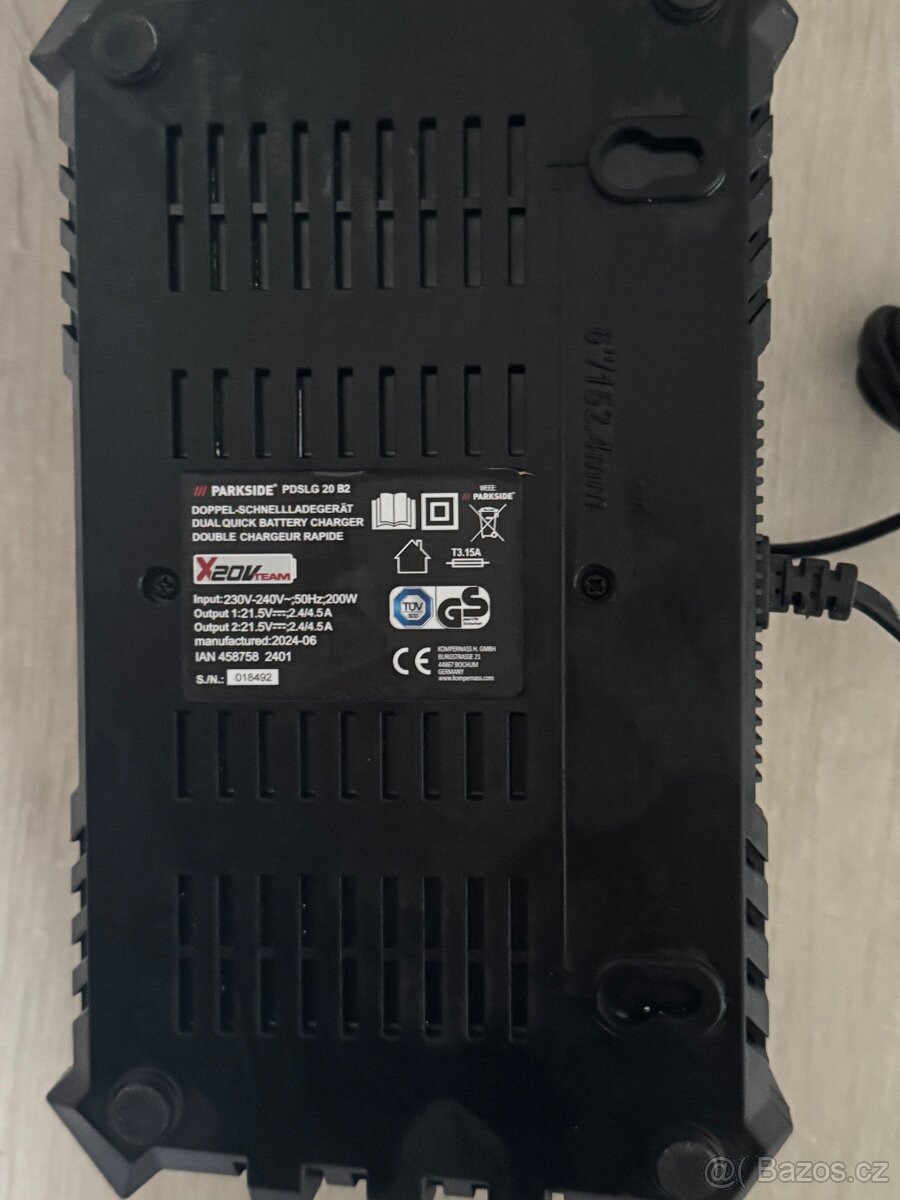 Parkside vrtačka s nabíječkou ,3x baterie - 3