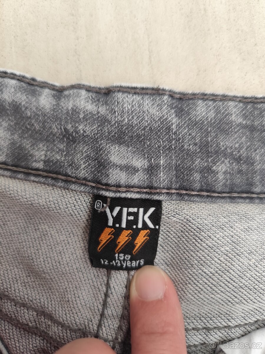 Chlapecké džínové kraťasy, vel. 158 - 3